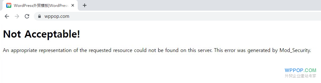 Not Acceptable! An appropriate representation of the requested resource could not be found on this server. This error was generated by Mod_Security.