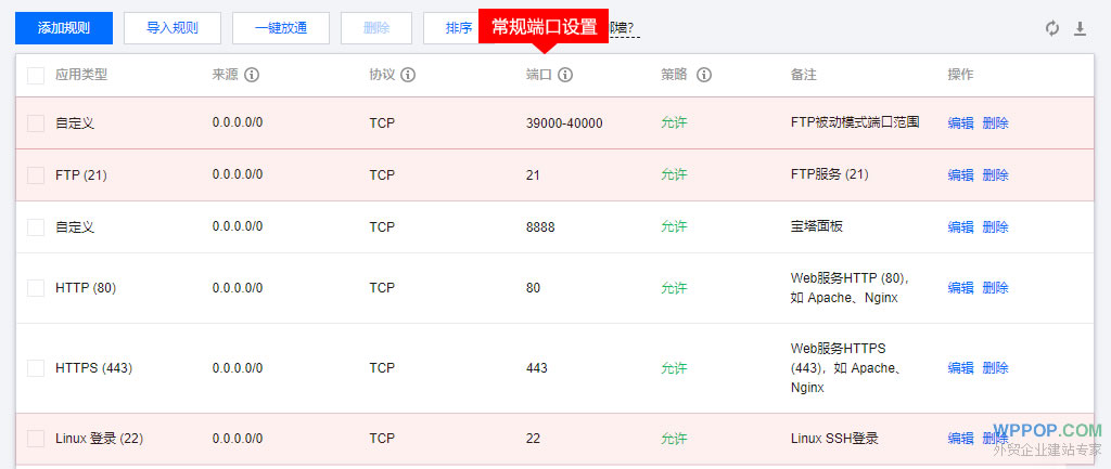 宝塔面板创建FTP帐号连接失败的解决方法 - 建站教程 - 4 服务器 防火墙 端口设置